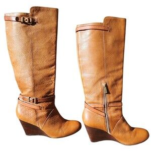 Coach Tan Heeled Boots